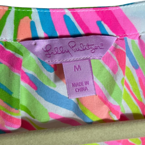 Lilly Pulitzer Stacey Shellabrate Sleeveless Silk Tank Blouse, Medium - Picture 5 of 8